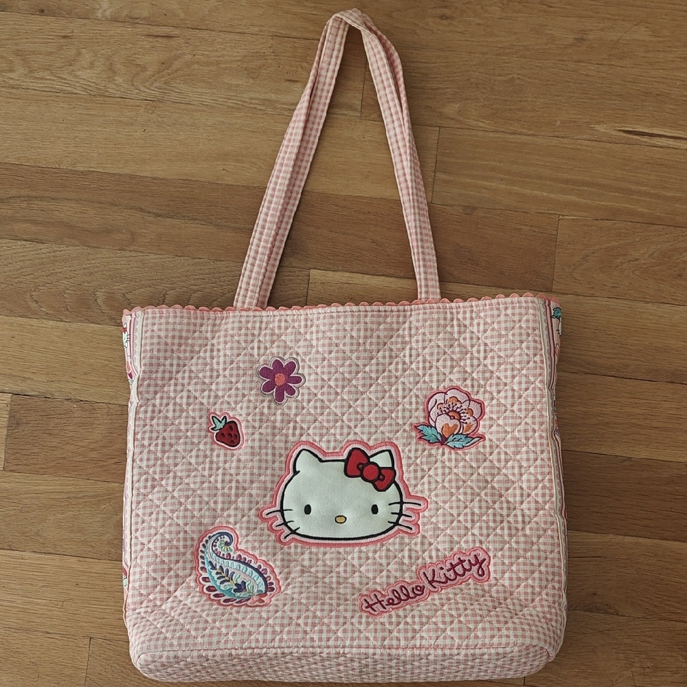 Vera Bradley X Hello Kitty Pink Gingham Tote Bag